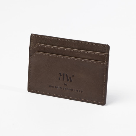 Michael Wong Men's Wallet // 4-Card Small (Brown)