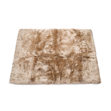 Design Rug, Australian Long Wool Sheepskin (Taupe, 65" x 95")