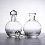 Lily Cruet Bottle with Glass Stoppers