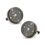 Stainless Steel Functional Watch Cufflinks (Blue)