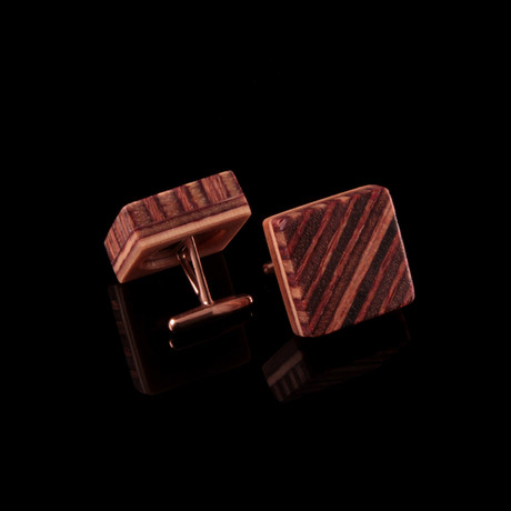 Stacked Mahogany Cufflinks