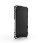 Coque étui Complète Pour IPhone 5/5S/SE - Argentée, Finition Laquée Brillante - Protection Légère Et Design Transparent Partiel