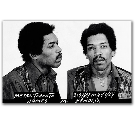 Jimi Hendrix (23"L x 16"W)