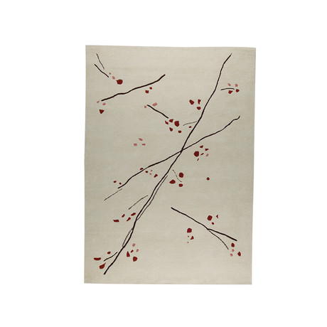 Inari // White + Red (4'6"L x 6'6"W)