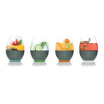 Dimple // Stemless Wine Glass Set with 4 Dimple Refills