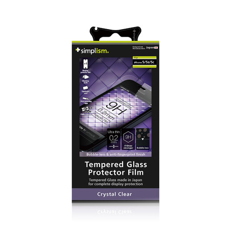 Simplism Tempered Glass Protector Film Set // iPhone 5, 5S, 5C