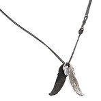 Two Feathers Necklace