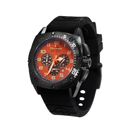 Black Patriot // Orange Dial + Orange Rubber Strap