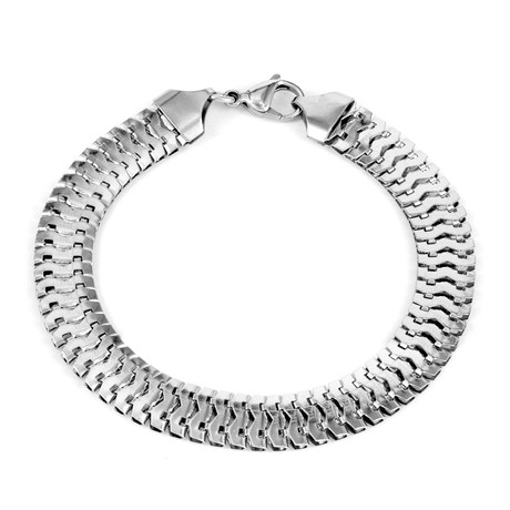 Men's Stainless Steel Snake Link Bracelet