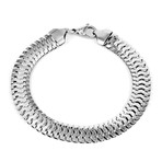 Men's Stainless Steel Snake Link Bracelet