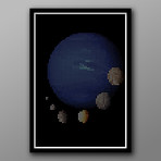 The Pixelated Universe: The Planet Neptune // 13"x19"