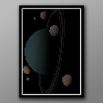 The Pixelated Universe: The Planet Uranus // 13"x19"