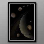 The Pixelated Universe: The Planet Saturn // 13"x19"