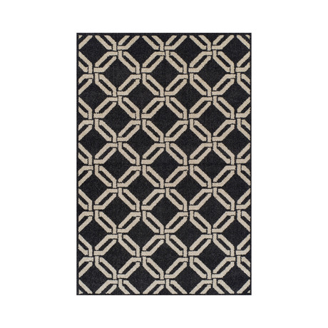 Marcello Interlock Black (3'3" x 5'1")