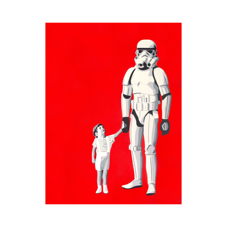 Stormtrooper with JFK Jr. // Star Wars (18" x 24")