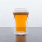 Double Wall Cooler Glass Beer Mugs // 8 oz Set of 2