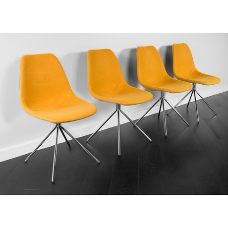 ARTIKA Wool Dining Chairs // Set of 4 Yellow (ARTIKA A)