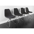 ARTIKA Wool Dining Chairs // Set of 4 Black (ARTIKA A)