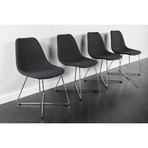 ARTIKA Wool Dining Chairs // Set of 4 Black (ARTIKA A)