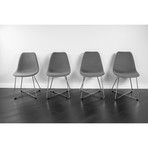 ARTIKA Wool Dining Chairs // Set of 4 Gray (ARTIKA A)