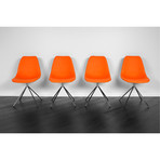 ARTIKA Wool Dining Chairs // Set of 4 Orange (ARTIKA A)