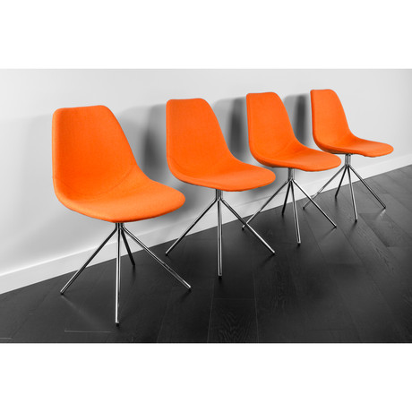 ARTIKA Wool Dining Chairs // Set of 4 Orange (ARTIKA A)