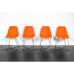 ARTIKA Wool Dining Chairs // Set of 4 Orange (ARTIKA A)