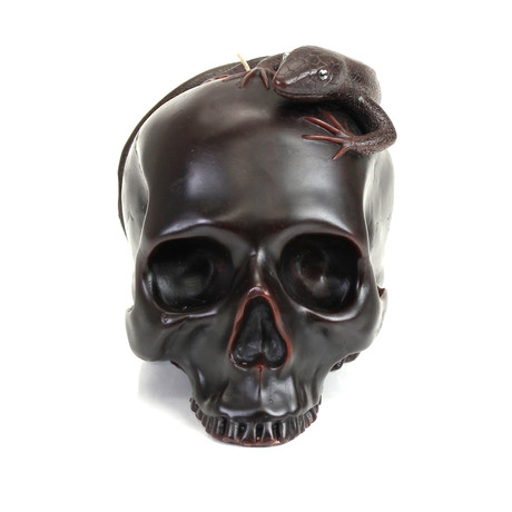 Skull w/ Lizard Crystal Eyes (Black)