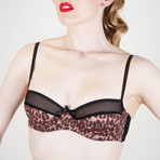 Jackie Leopard Print Bra (32A)