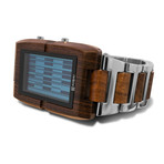 Tokyo Flash Upload // Wood // Digital (Dark Sandalwood + Blue LCD)