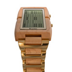 Tokyo Flash Upload // Wood // Digital (Dark Sandalwood + Blue LCD)