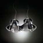 Faretto Suspension Lamp // Double (White + Silver)