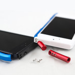Blue Aluminum iPhone 5/5s Case (Black)