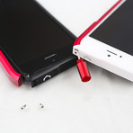 Red Aluminum iPhone 5/5s Case (Black)