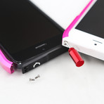 Pink Aluminum iPhone 5/5s Case (Black)