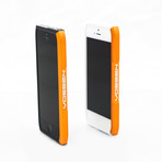 Orange Aluminum iPhone 5/5s Case (Black)