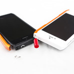 Orange Aluminum iPhone 5/5s Case (Black)