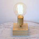 Lunar Lamp // Hickory (Cord: Red)