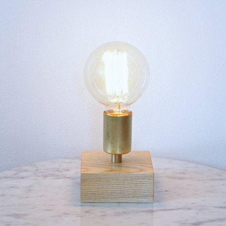 Lunar Lamp // Hickory (Cord: Red)