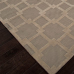 Hand-Tufted Looped & Cut Polyester // Gray/Tan (2' x 3')