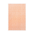 Machine Made Lustrous Art Silk & Chenille Rug // Orange & Ivory (5'L x 7.6'W)