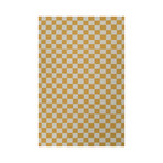 Flat-Weave Geometric Pattern Wool // Yellow & Blue