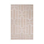 Jaipur // Hand-Tufted Geometric Pattern Rug // Taupe & Ivory (5.6' x 3.6')
