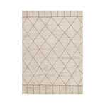 Hand-Knotted Moroccan Pattern Wool // Ivory & Taupe