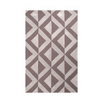 Hand-Tufted Looped & Cut Polyester // Ivory/Brown (2' x 3')