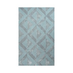 Hand-Tufted Looped & Cut Polyester // Blue (2' x 3')