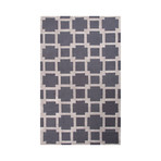 Hand-Tufted Looped & Cut Polyester // Gray/Ivory (2' x 3')