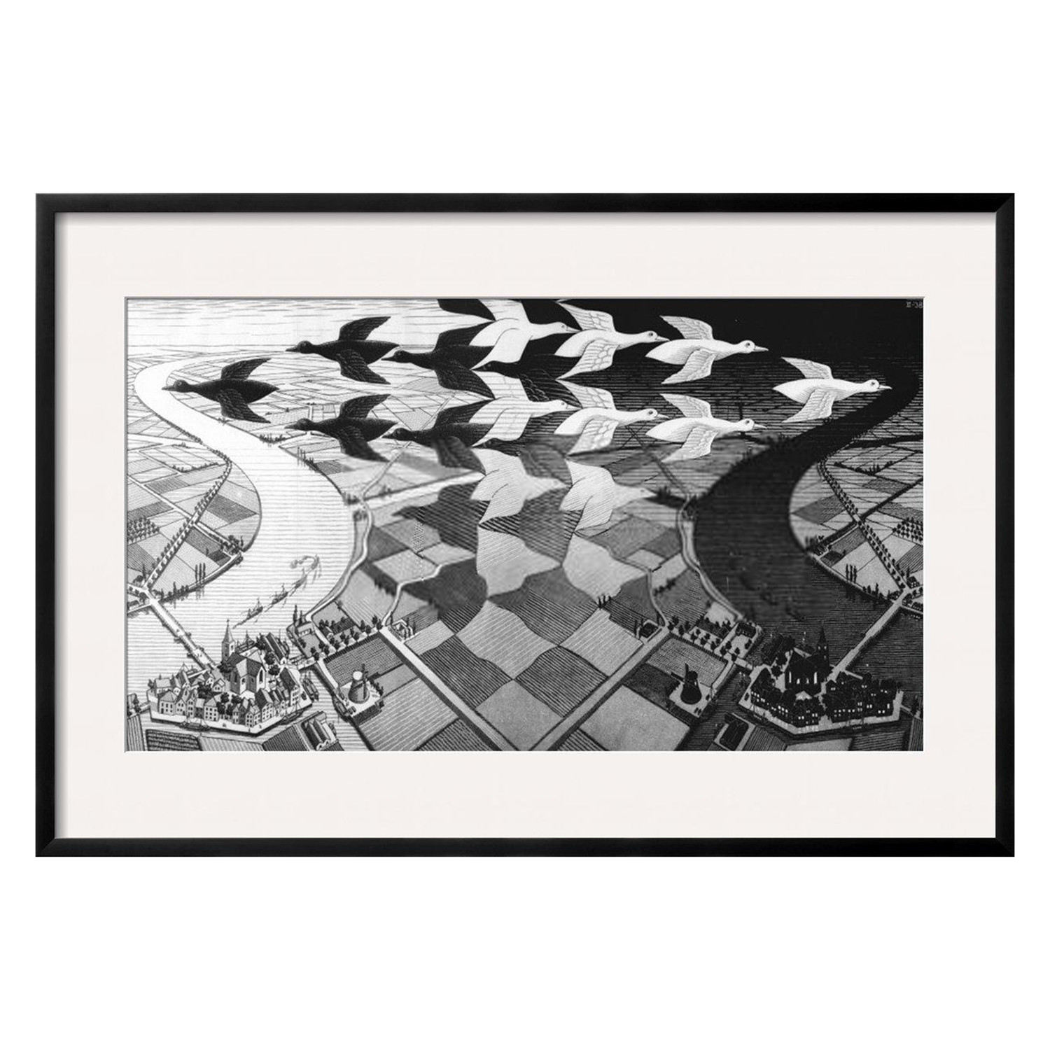 Day And Night Ultra Rare Puzzle Mc Escher M C Escher 1000 Tiele Tag Und Nacht Spielzeug Puzzles Kusumyojanaonline Com