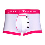 Half Fall Boxer // White & Pink (Small)