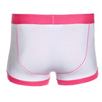 Half Fall Boxer // White & Pink (Small)
